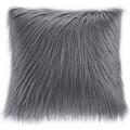 Madison Park 20 x 20 in. Faux Fur Square Pillow, Grey MP30-4831
